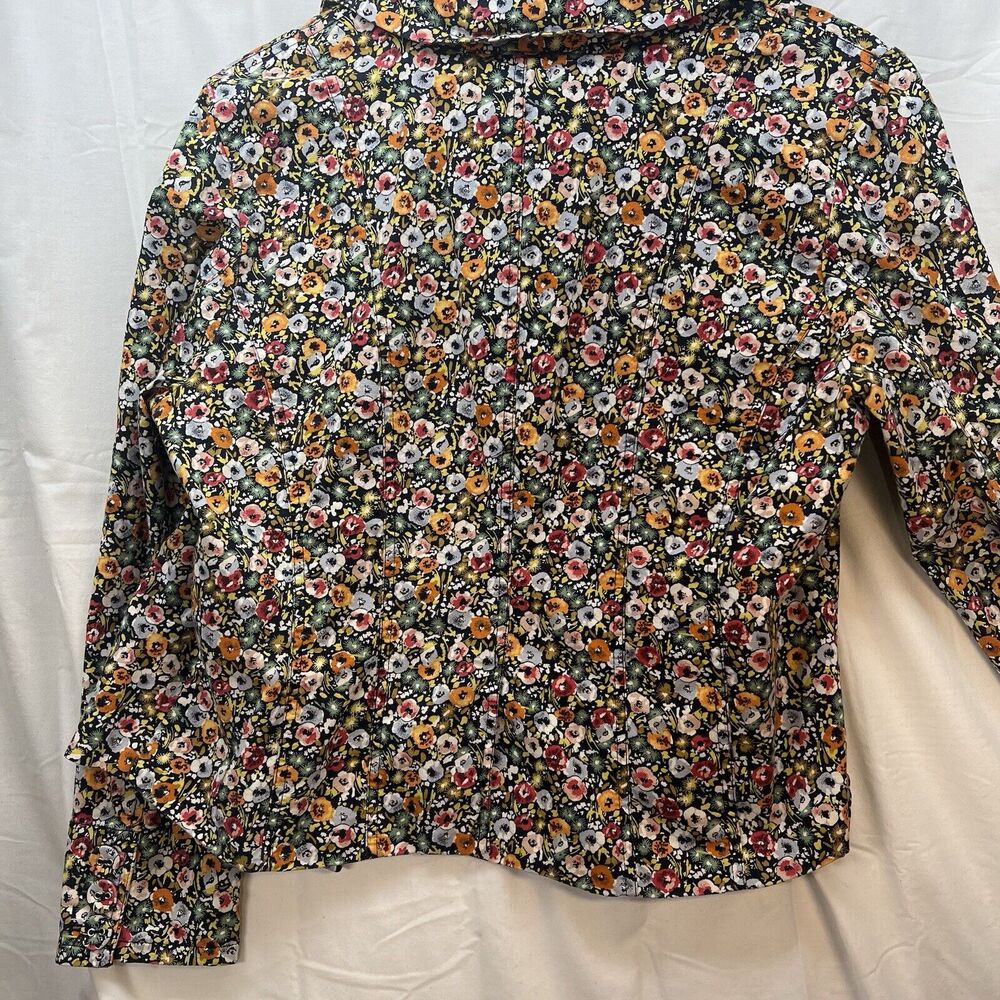 Christopher & Banks Womens M Floral Print Single Button Blazer Cottagecore Layer - Picture 6 of 9